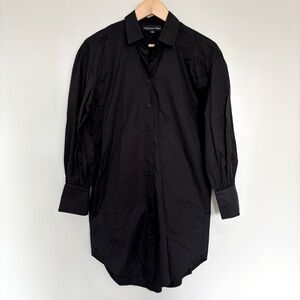 New MONICA NERA Classic Black‎ Dress Shirt Size XS
